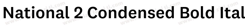 National 2 Condensed Bold Italic字体转换
